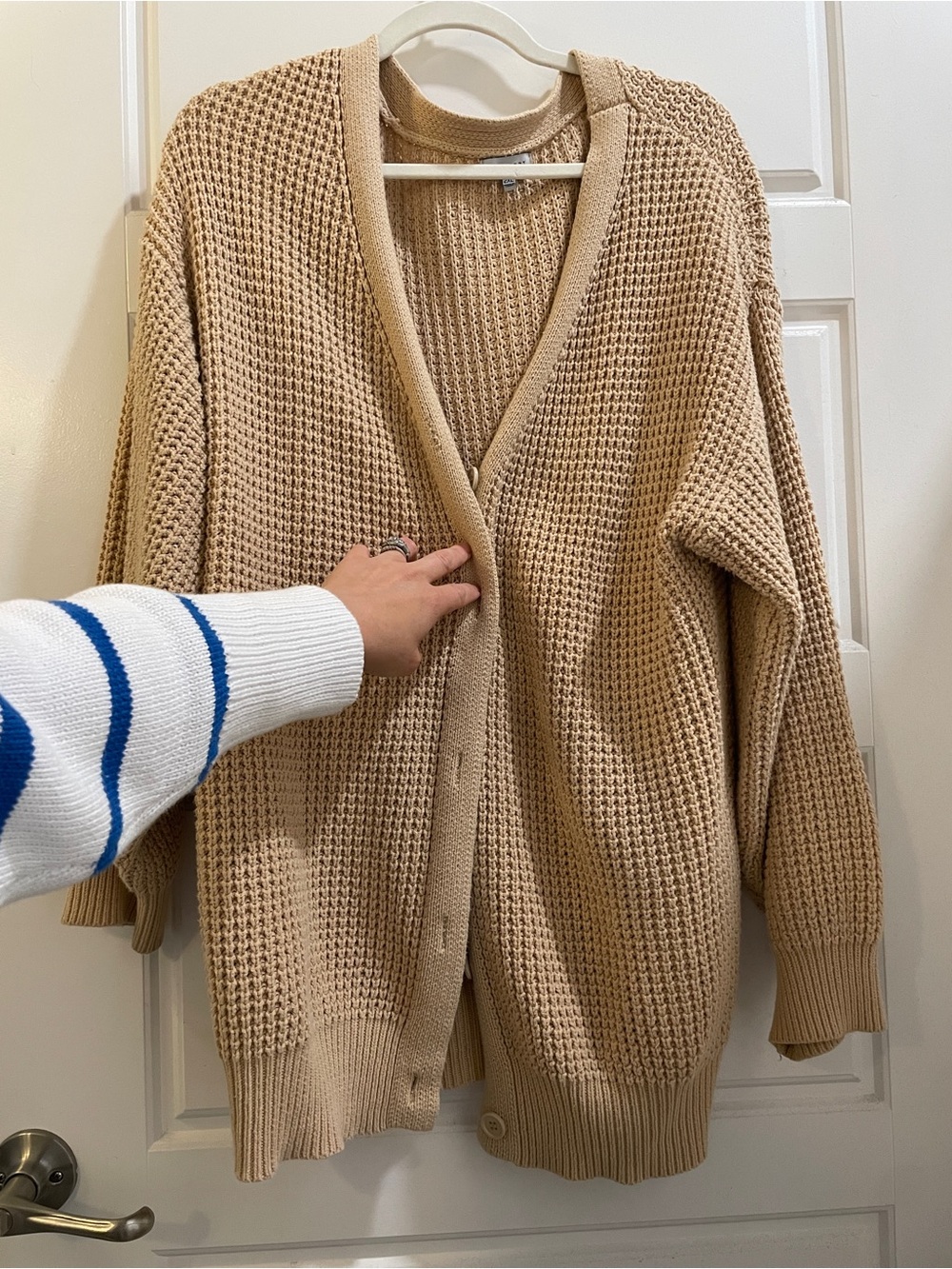 100% cotton knit cardigan sweater